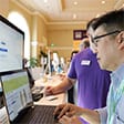 doctor working on computer